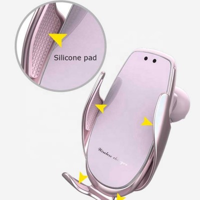 Car Mount 15W Fast Chargeur Induction Voiture V3 Auto Clamping Wireless Charger Suit for Samsung S10 Plus Iphone X Huawei