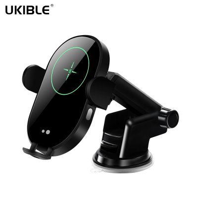 15W Wireless Quick Charger Bracket Automatic Clamping Air Vent Motorized Cell Phone Holder for Car Compatible for iPhone Xs